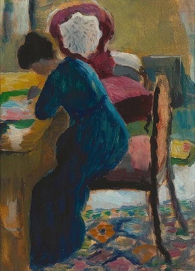 Elisabeth at the Desk. 1909/10 by August Macke