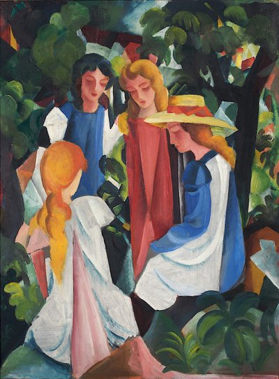 Four Girls, 1912-1913 by August Macke