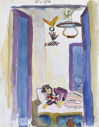 Woman on the Divan by August Macke