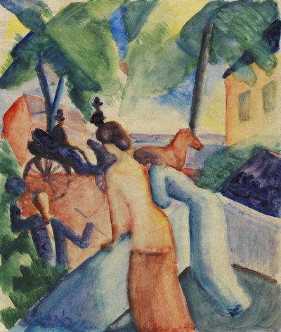 Greeting Lake Thun, 1913 by August Macke