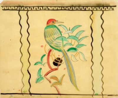Green Bird (Vase Design) by August Macke