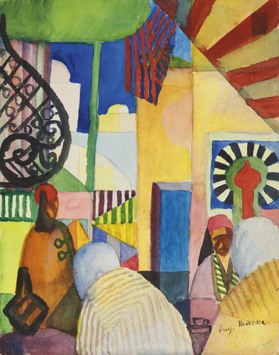 In the Bazaar by August Macke