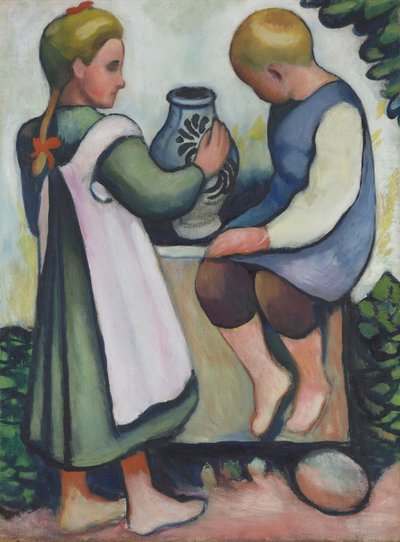 Children at the Fountain II by August Macke