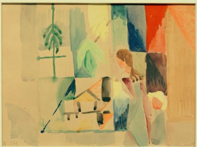 Children at the Vegetable Shop II by August Macke