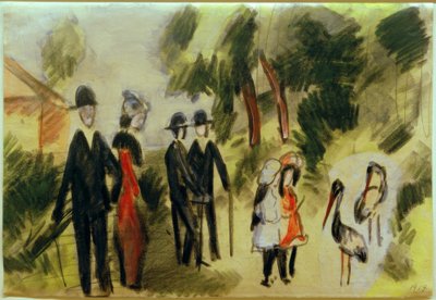 People by the Herons by August Macke