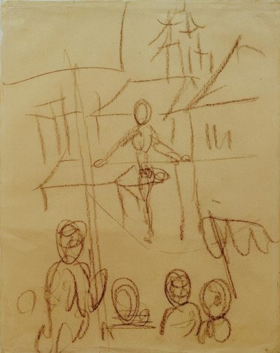 Tightrope Walker at the Market by August Macke