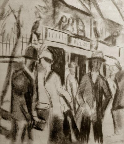 Walkers on the Street by August Macke