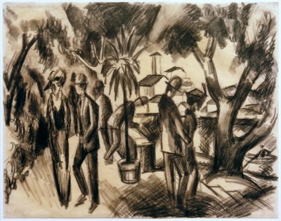 Walkers in the Park by August Macke
