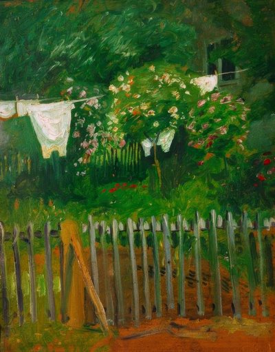 Laundry in the Garden in Kandern by August Macke