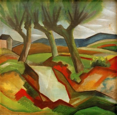 Willows by the Stream by August Macke