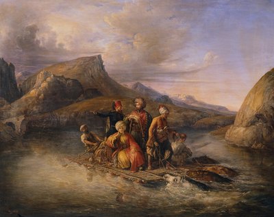 Crossing the Tigris by August Theodor Schöfft
