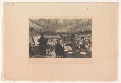 Reading Room of the British Museum by Auguste Andre Lancon