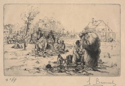 Sellers of Bric a Brac by Auguste Brouet