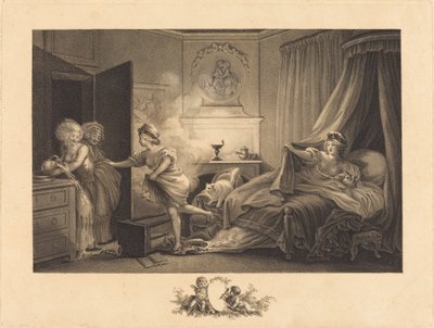 My Shirt is Burning by Auguste Claude Simon Legrand after Jean Honoré Fragonard