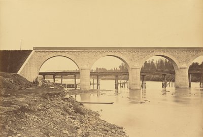 Viaduct on the Loire at Andrezieux by Auguste Hippolyte Collard