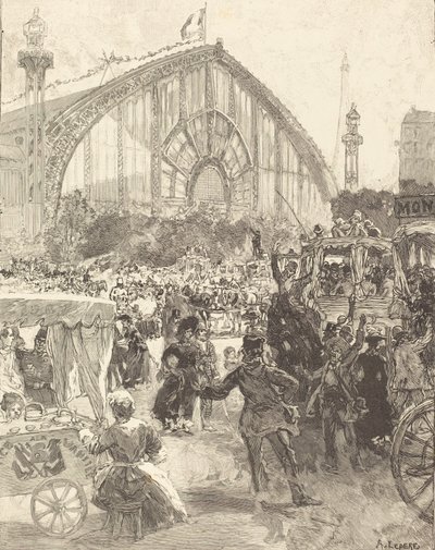 The Palace of Machines, published 1889 by Auguste Lepere