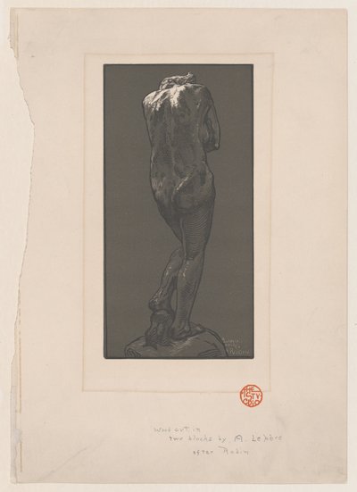 Nude Statue, Seen from Behind by Auguste Lepere