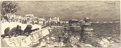 Pier at Bercy by Auguste Lepere