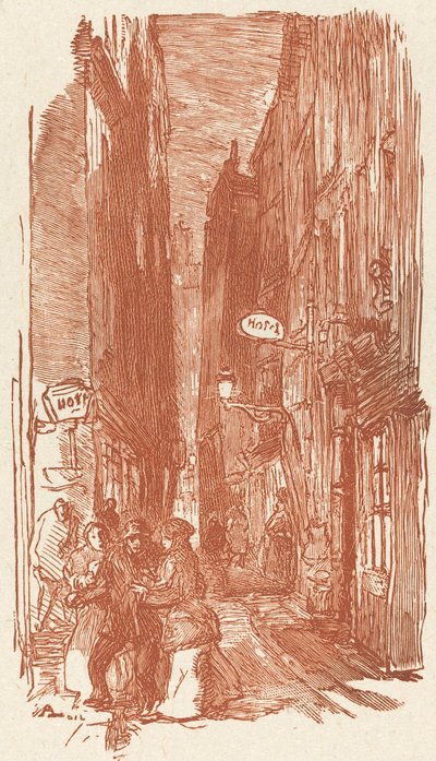 Rue Saint-Severin by Auguste Lepere