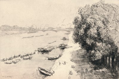 The Seine at the Pont National by Auguste Louis Lepère