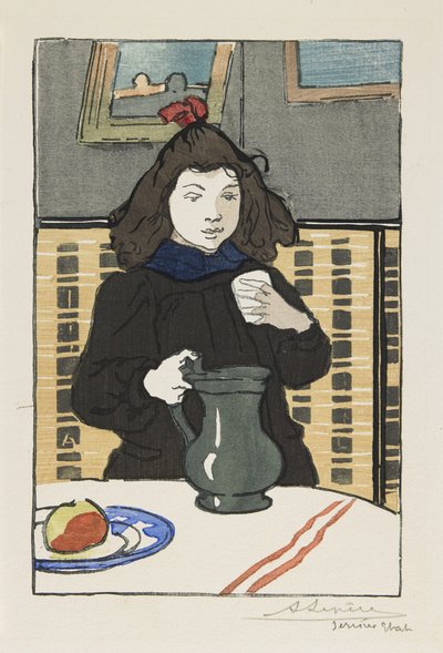 Young Girl with a Pitcher by Auguste Louis Lepère