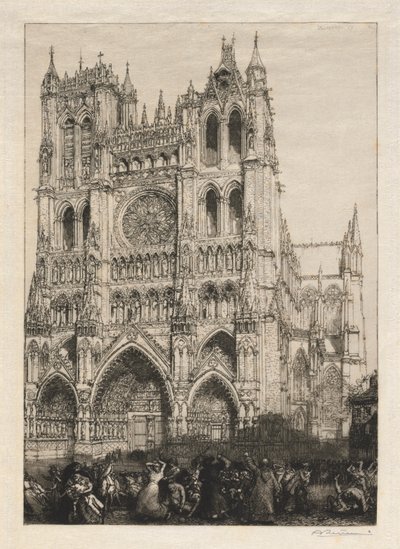 Amiens Cathedral, Inventory Day by Auguste Louis Lepère