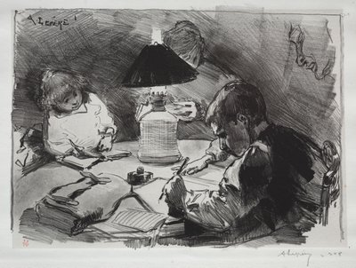 Around the Lamp by Auguste Louis Lepère