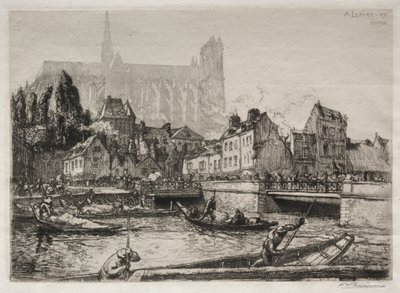 Arrival of Vegetables-Amiens by Auguste Louis Lepère