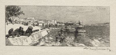 Bercy Pier by Auguste Louis Lepère