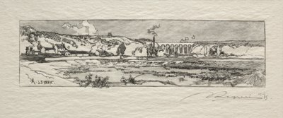 Pond of Issy les Moulineaux by Auguste Louis Lepère