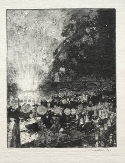 Venetian Festival by Auguste Louis Lepère