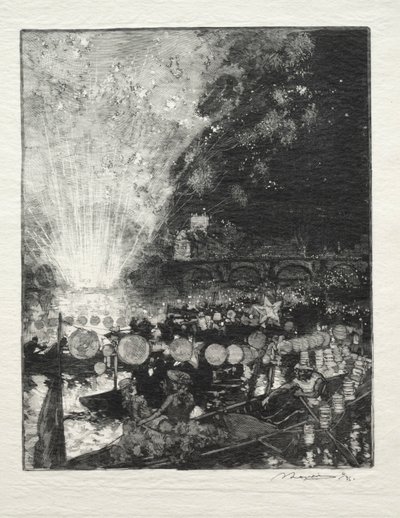 Venetian Festival by Auguste Louis Lepère