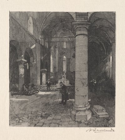 Interior of the Church by Auguste Louis Lepère