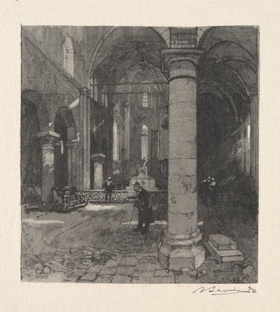 Interior of the Church by Auguste Louis Lepère