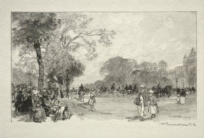 The Avenue des Champs Elysées by Auguste Louis Lepère