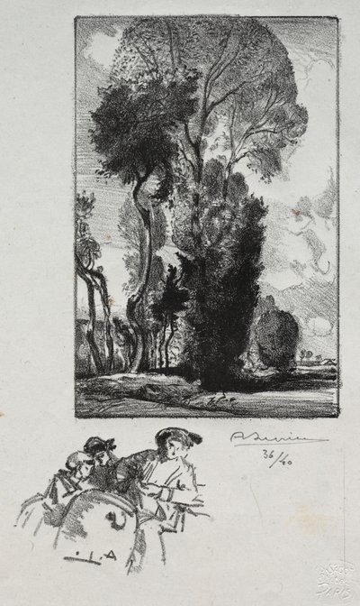 Le Bocage, 1909 by Auguste Louis Lepère