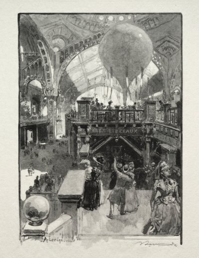The Palace of Liberal Arts, Interior by Auguste Louis Lepère