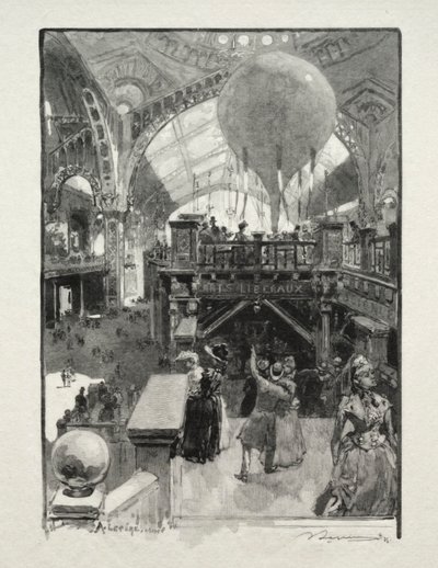 Le Palais des Arts Liberaux, Interior by Auguste Louis Lepère