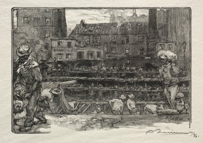The Plaster Unloaders by Auguste Louis Lepère