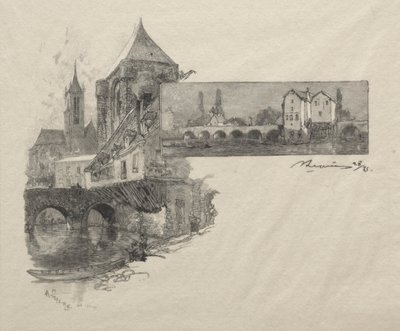 Moret - The Tan Mill by Auguste Louis Lepère
