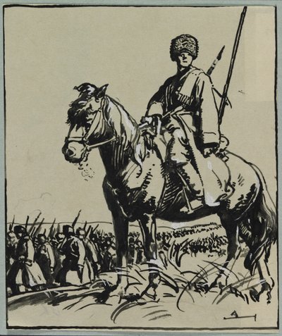 Officer of Cossacks, 1914 by Auguste Louis Lepère