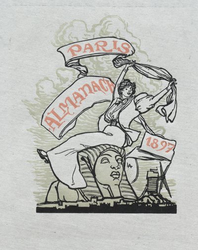 Paris Almanac, 1897: Back Cover by Auguste Louis Lepère