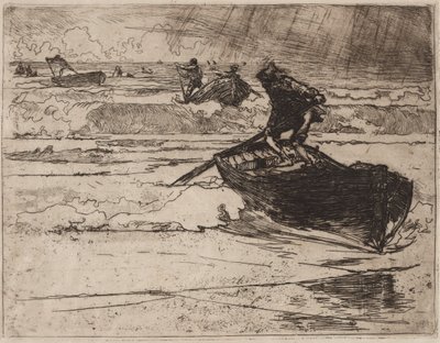 Fishermen Fleeing before the Storm by Auguste Louis Lepère