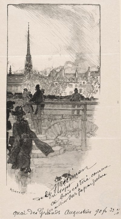 Quai des Grands Augustins by Auguste Louis Lepère