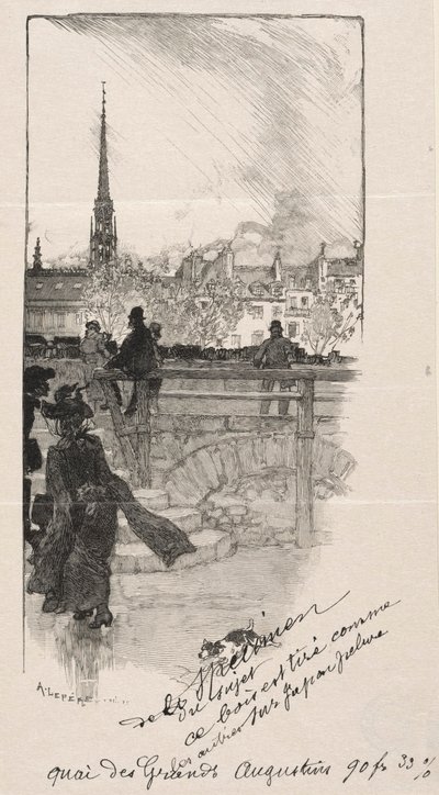 Quai des Grands Augustins by Auguste Louis Lepère
