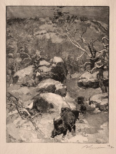 Cuvier Rock Chatillon by Auguste Louis Lepère
