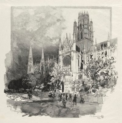 Rouen Illustré: Eglise Saint Ouen, 1896 by Auguste Louis Lepère