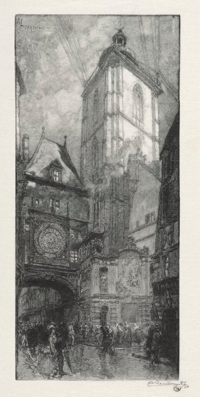 Rouen Illustrated: The Gros Horloge by Auguste Louis Lepère