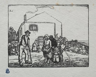 The Beggars at the Last House by Auguste Louis Lepère
