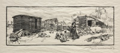 The Carriage House by Auguste Louis Lepère